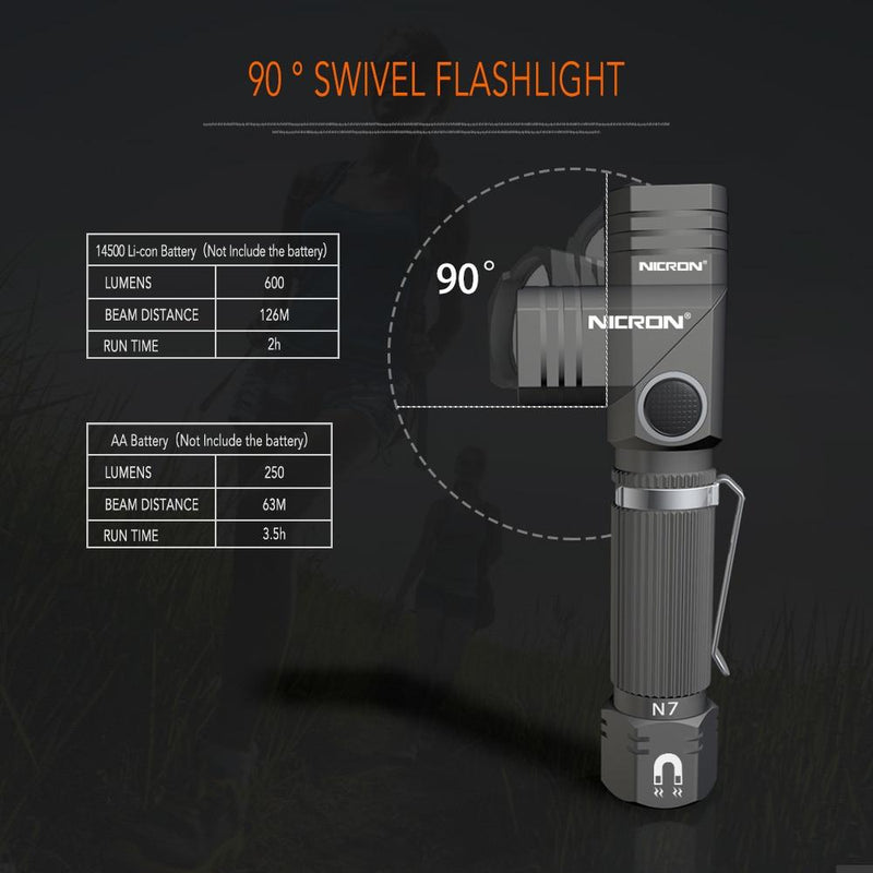 90 Degree Magnetic LED Flashlight